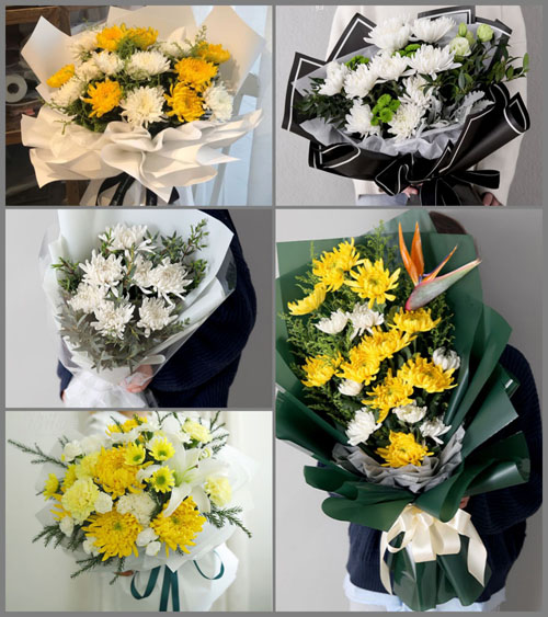 河南郑州新郑市薛店镇包嶂山村白事花束代送